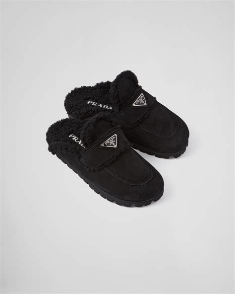 prada sherling slippers|Shop Prada Shearling Slippers .